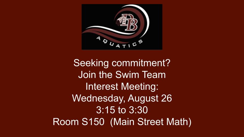 swim team interest meeting